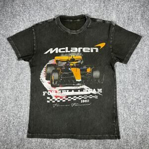 McLaren F1 Racing T-Shirt Washed Black Formula 1 Medium